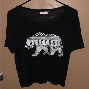 Off the shoulder “California” crop top